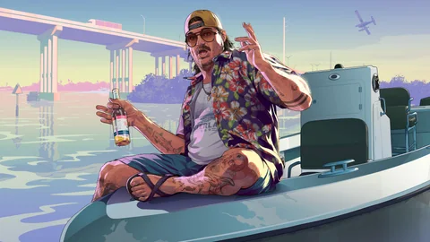 Official Grand Theft Auto VI artwork featuring Cal Hampton.