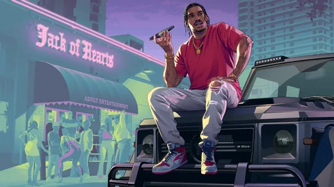 Official Grand Theft Auto VI artwork featuring Dre'Quan Priest.