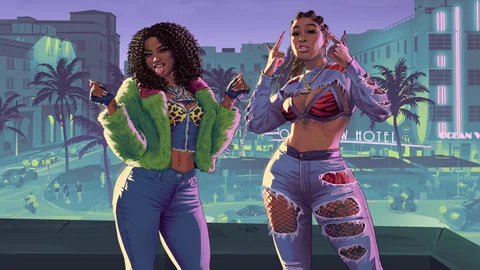 Official Grand Theft Auto VI artwork featuring Real Dimez.