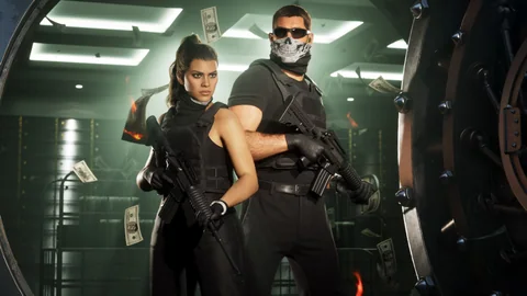 Official Grand Theft Auto VI screenshot showing Jason and Lucia.