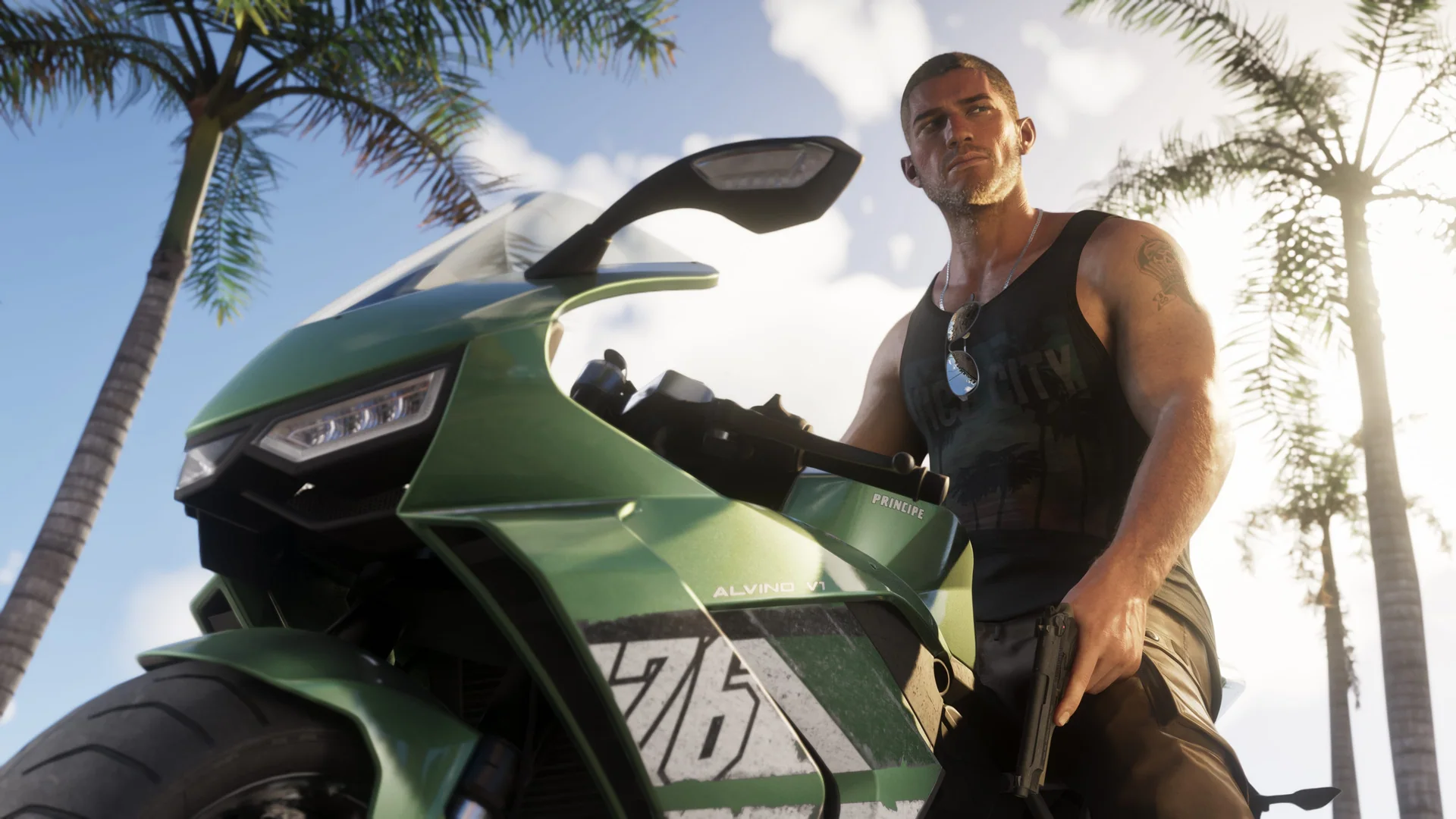 Official Grand Theft Auto VI screenshot showing Jason Duval.