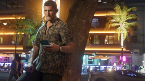Official Grand Theft Auto VI screenshot showing Jason Duval.