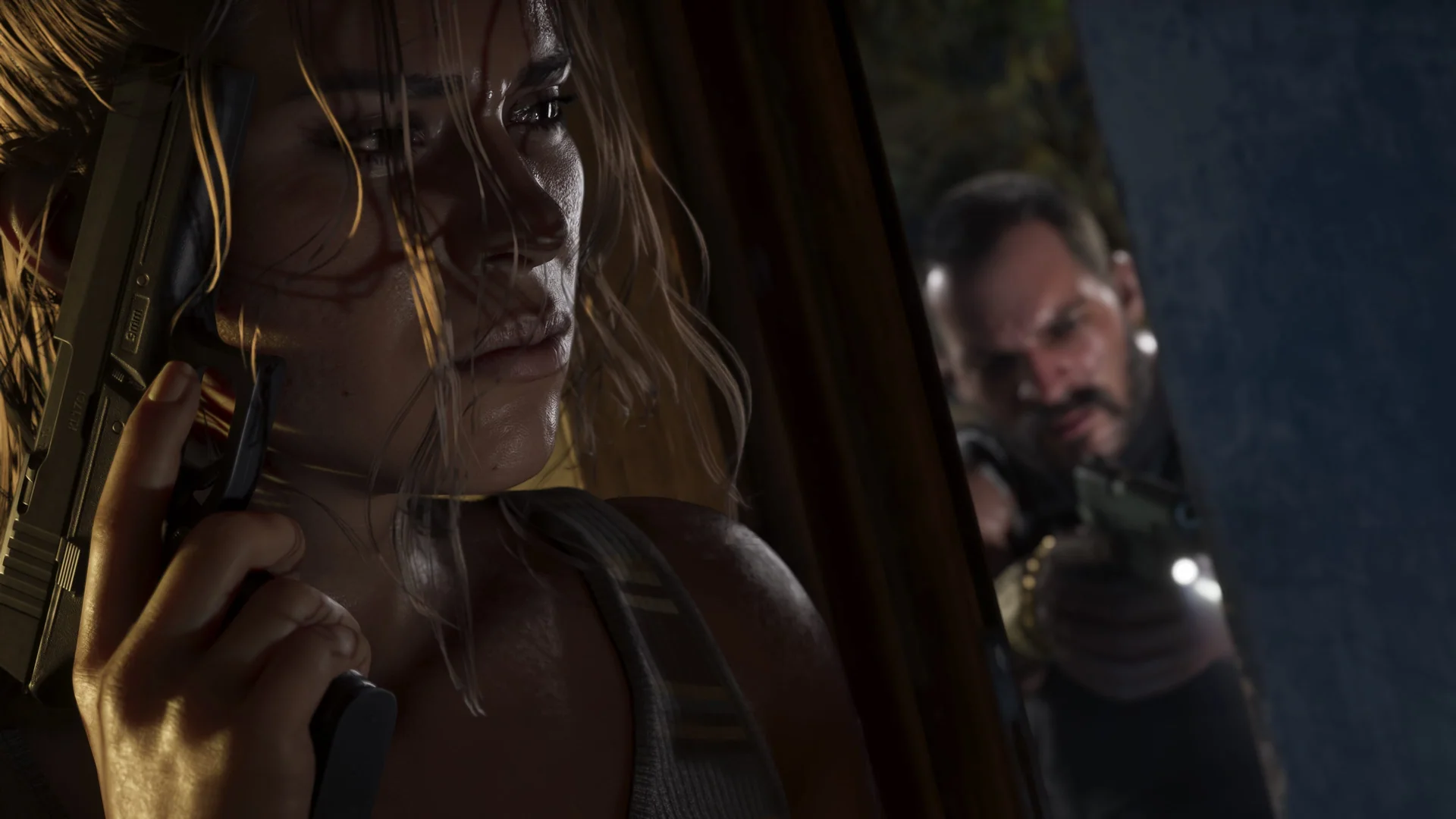 Official Grand Theft Auto VI screenshot showing Lucia Caminos.