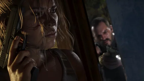 Official Grand Theft Auto VI screenshot showing Lucia Caminos.