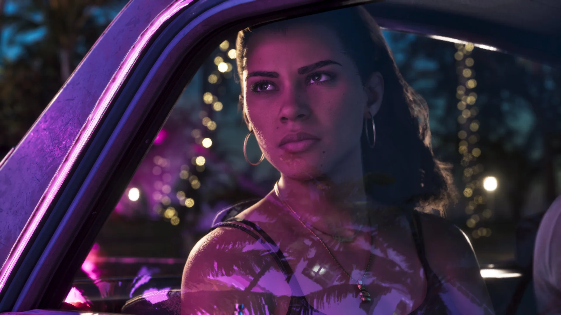 Official Grand Theft Auto VI screenshot showing Lucia Caminos.