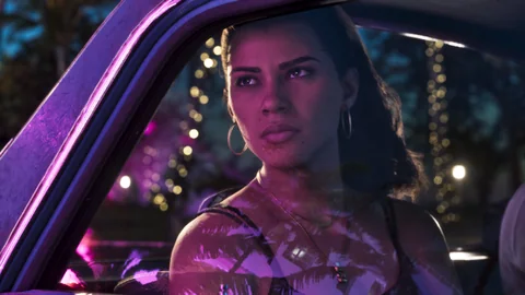 Official Grand Theft Auto VI screenshot showing Lucia Caminos.