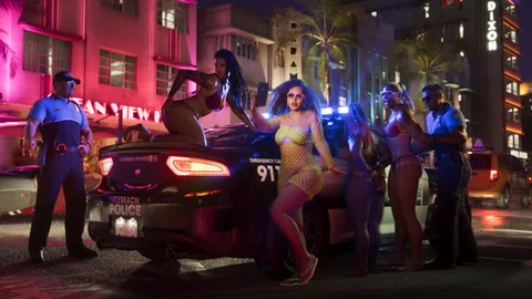 Official Grand Theft Auto VI screenshot showing Vice City.