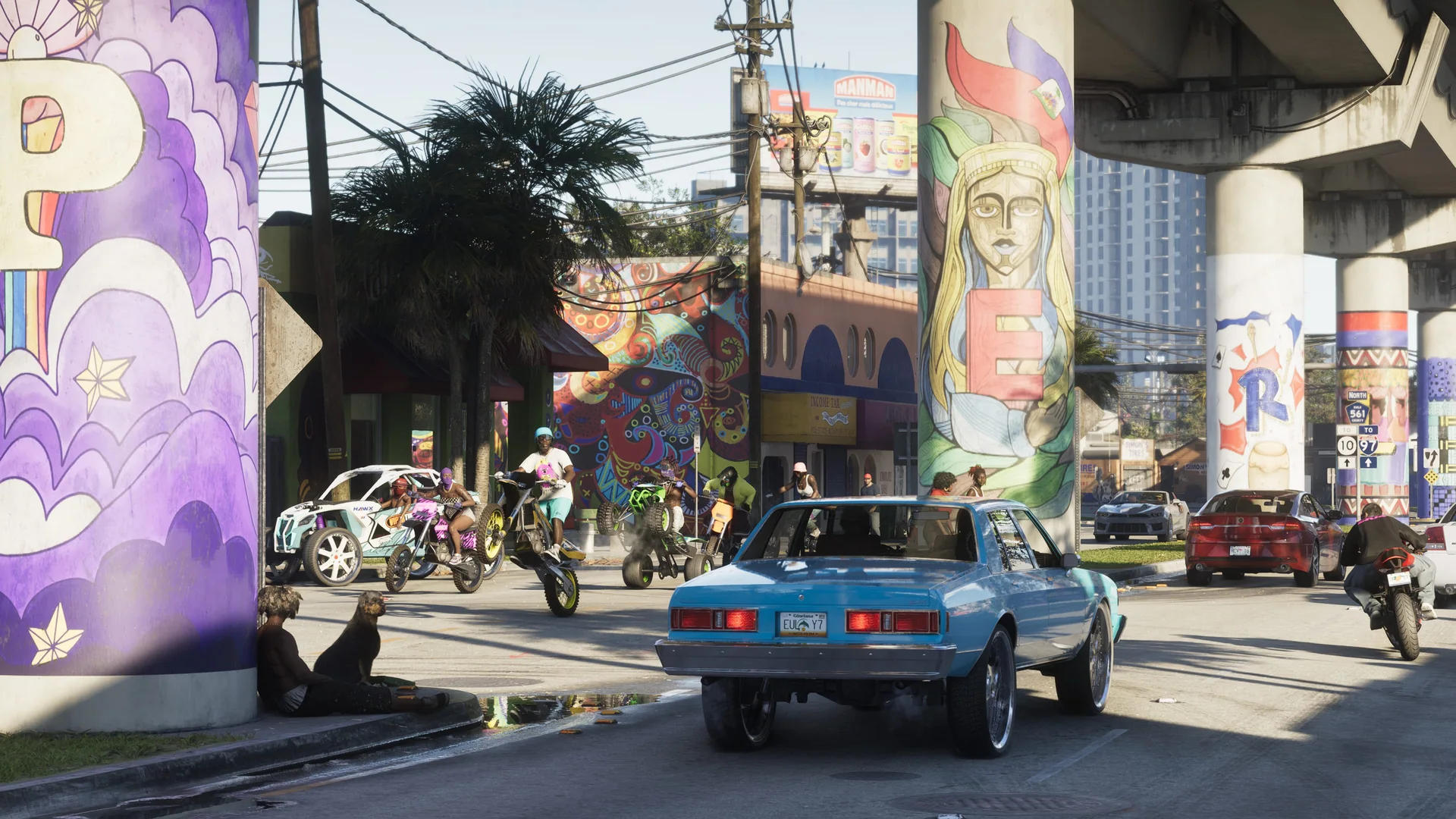 Official Grand Theft Auto VI screenshot showing Vice City.